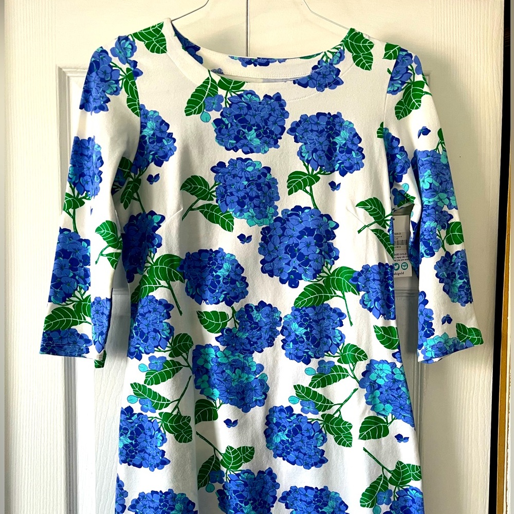 Mahi Gold Hydrangea Dress. Size M.